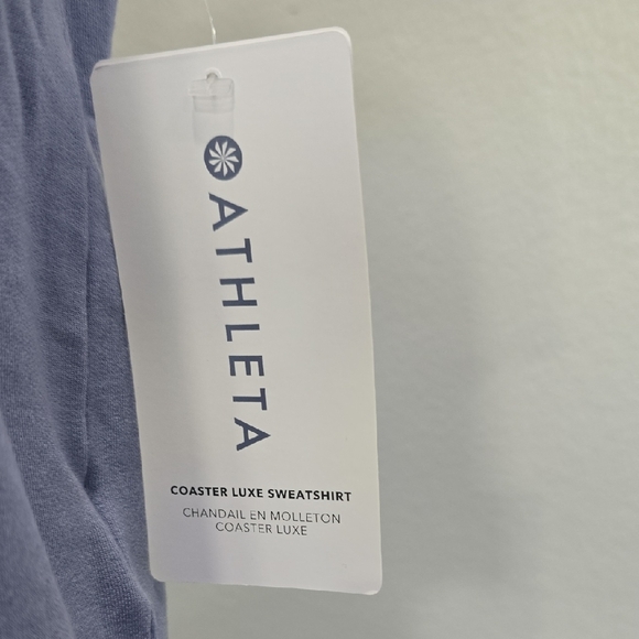 NWT - ATHLETA SERENDIPITY BLUE SOFT Athleta Coaster Luxe Sweatshirt - Picture 10 of 13